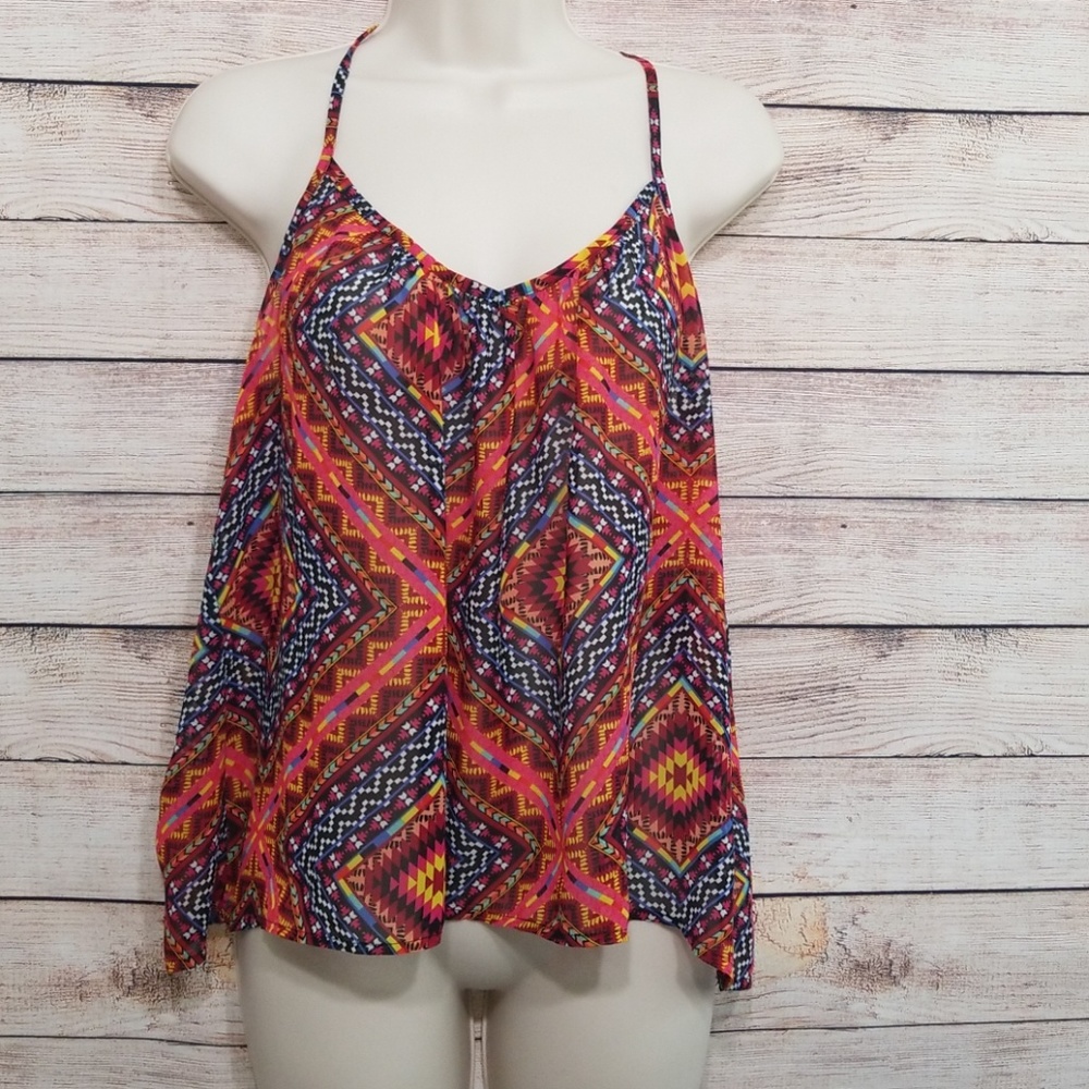 ❣SALE❣NWOT ARIZONA  Chiffon Swing Tank Aztec Print